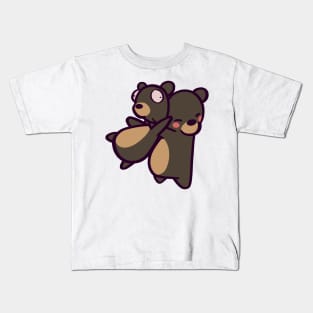 Black Bear Hug Kids T-Shirt